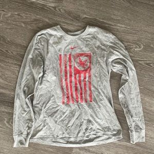 Grey Ohio State buckeye long sleeve t shirt
